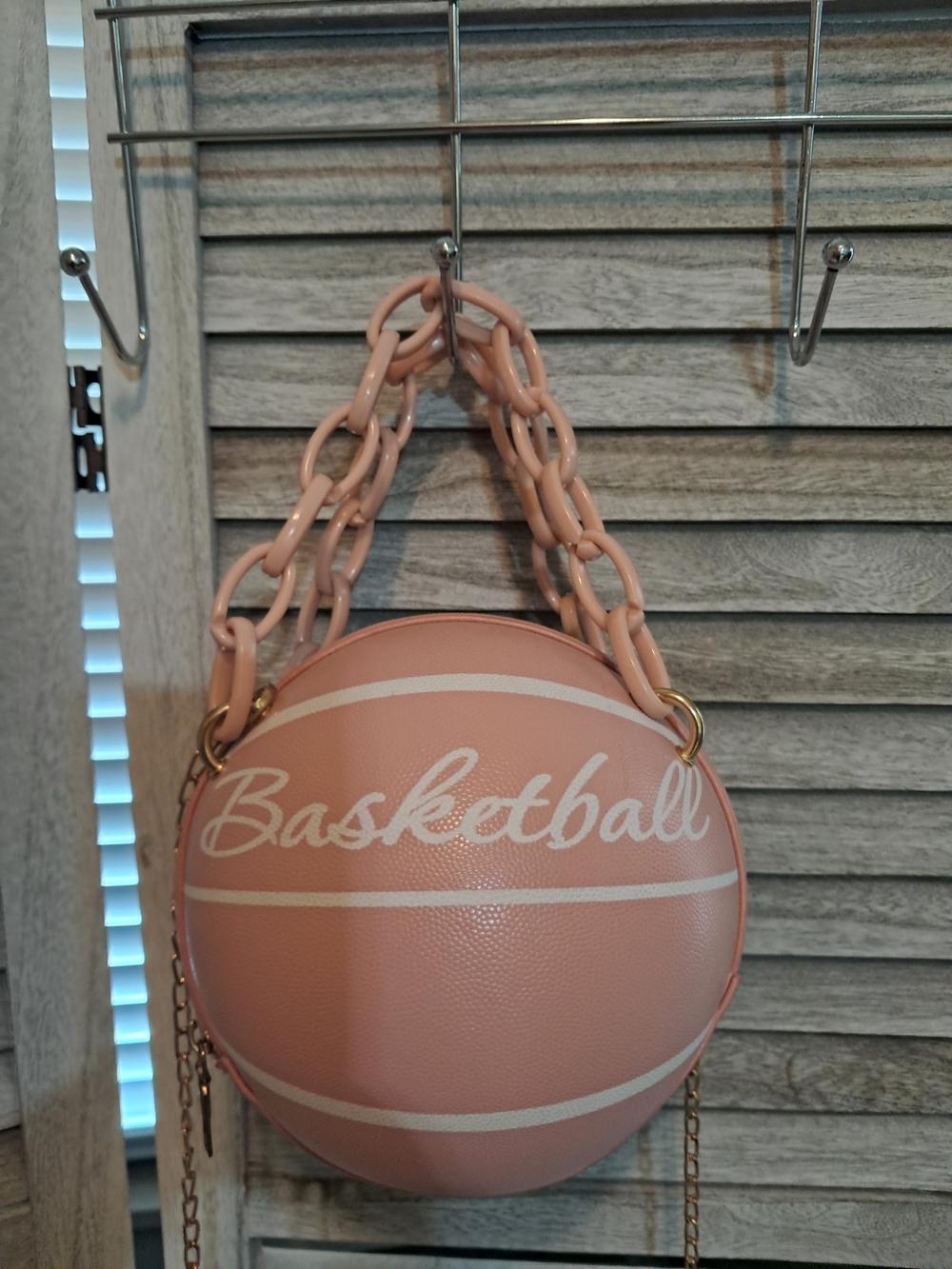 Basketball Round Crossbody Bag - Pink